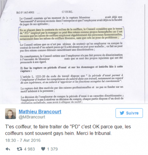 « PD » n’est pas une INSULTE chez le COIFFEUR… 