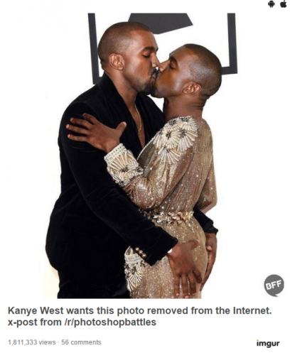 Kanye West embrassant... Kanye West, la main sur ses FESSES !