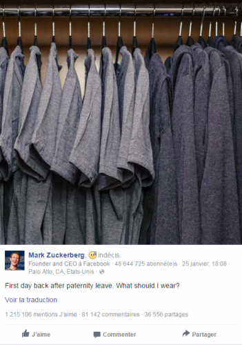 Mark Zuckerberg est un RIGOLO ! Regardez la PHOTO de son DRESSING