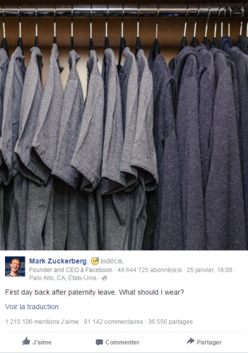 Mark Zuckerberg est un RIGOLO ! Regardez la PHOTO de son DRESSING 