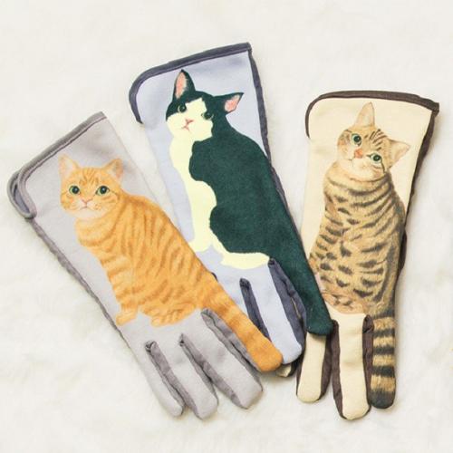 Des GANTS TACTILES en FORME DE CHAT