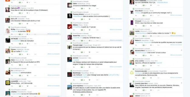 Il a compilé des TWEETS pour écrire sa LETTRE DE MOTIVATION