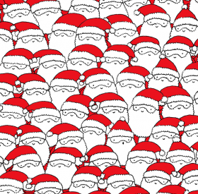 SAUREZ-vous TROUVER le MOUTON parmi les PAPAS NOËL ?