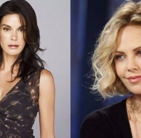 TERI HATCHER et CHARLIZE THERON : la BASTON en plein PLATEAU