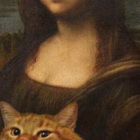 ZARATHUSTRA le gros chat roux qui s'incruste dans les TABLEAUX de grands maîtres
