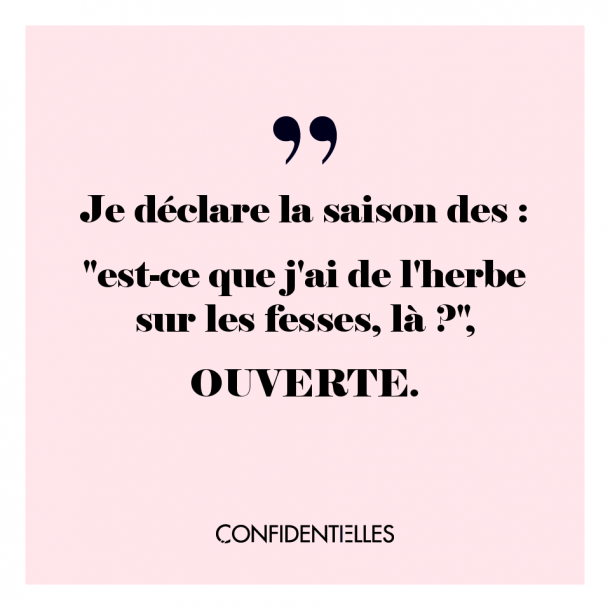 Aaaaaah, la douce saison des pique-niques dans l'herbe...