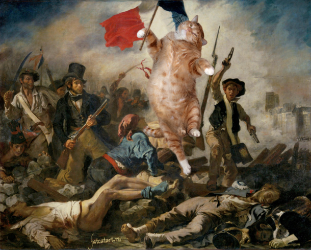 ZARATHUSTRA le gros chat roux qui s'incruste dans les TABLEAUX de grands maîtres