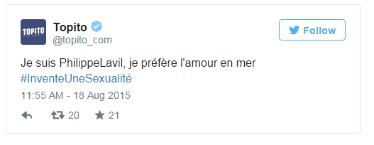 Le HASHTAG du jour ou comment les twittos revisitent les codes de la SEXUALITE