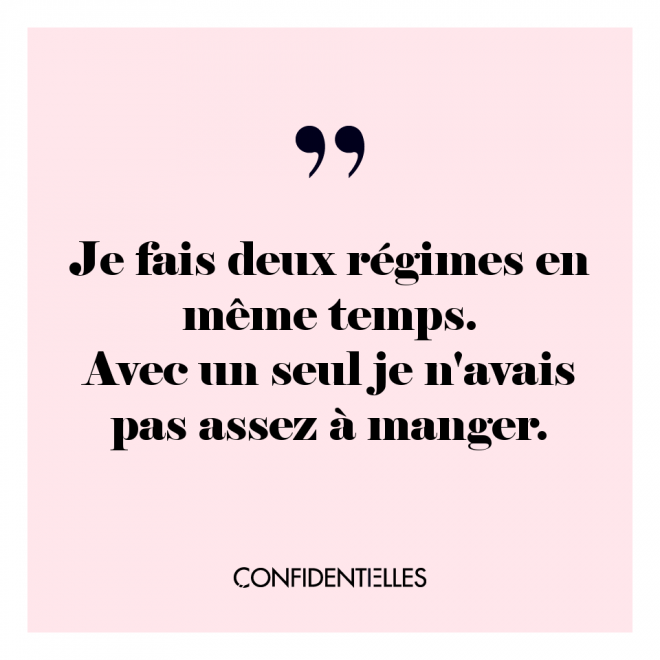 C'est une très bonne solution finalement, peut-être que je vais mincir deux fois plus vite ?!