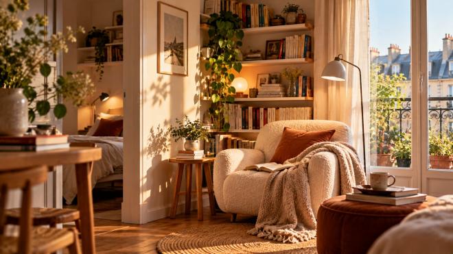 Créer un coin lecture parfait dans un appartement de 40m²