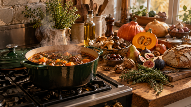 Menu d'automne : on range la tomate-mozza, on sort la cocotte