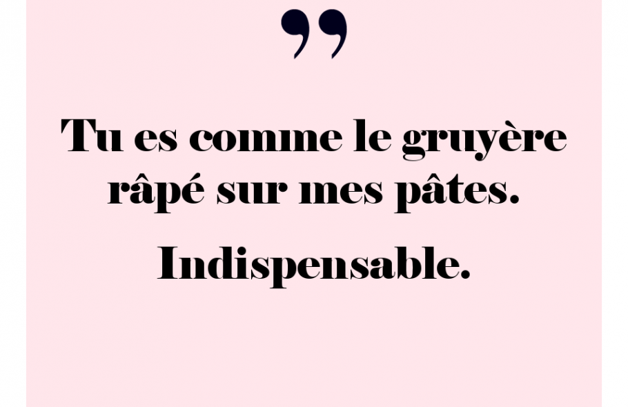 La plus belle déclarations d'amour du monde. 🍝
