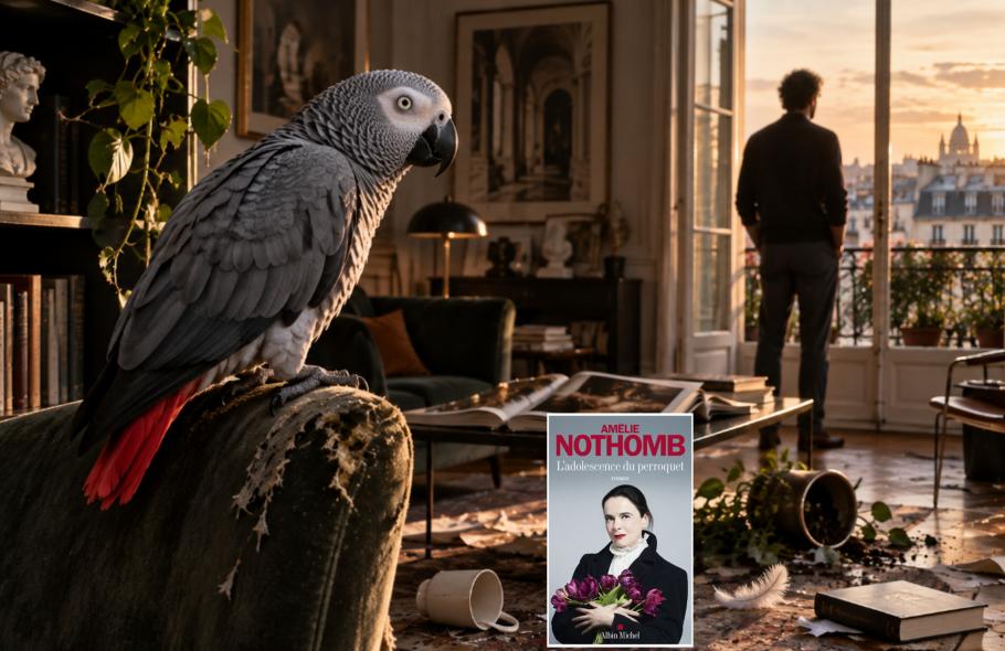 "L'Adolescence du perroquet" d'Amélie Nothomb : un orphelin, un oiseau et une leçon d'amour qu'on...